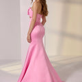 Bow Bodice Satin Mermaid Party Dress Morilee