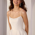 Soft Draped Lamour Satin Party Dress with Pockets Morilee