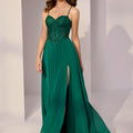 Embroidered Bustier Chiffon Party Dress Morilee