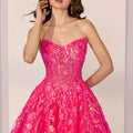 Sequin Beaded Corset Back Tulle A-Line Party Dress Morilee