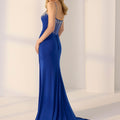 Crystal Beaded Corset Bodice Draped Jersey Party Dress Morilee