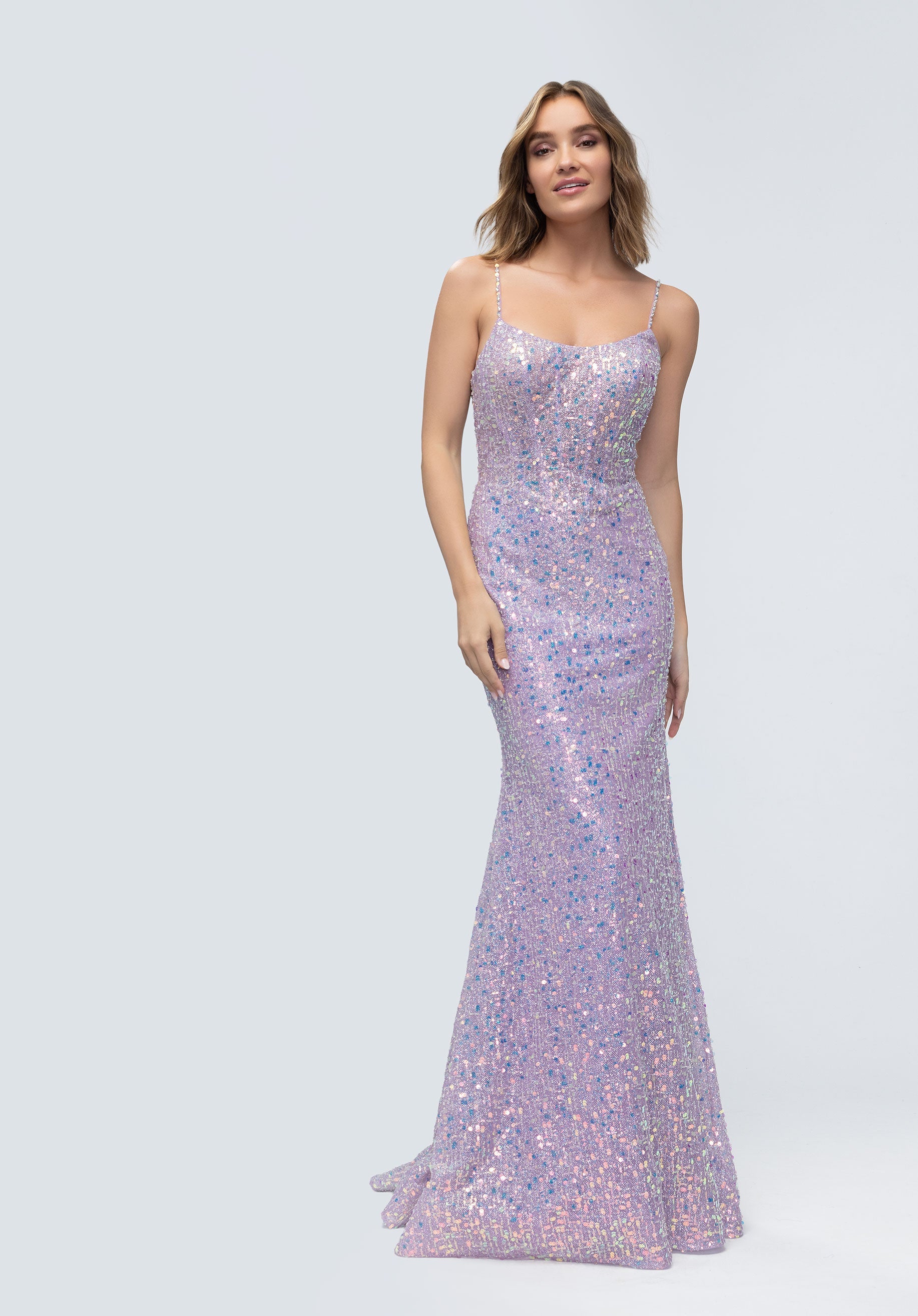 Sequin Embroidered Tulle Mermaid Party Dress