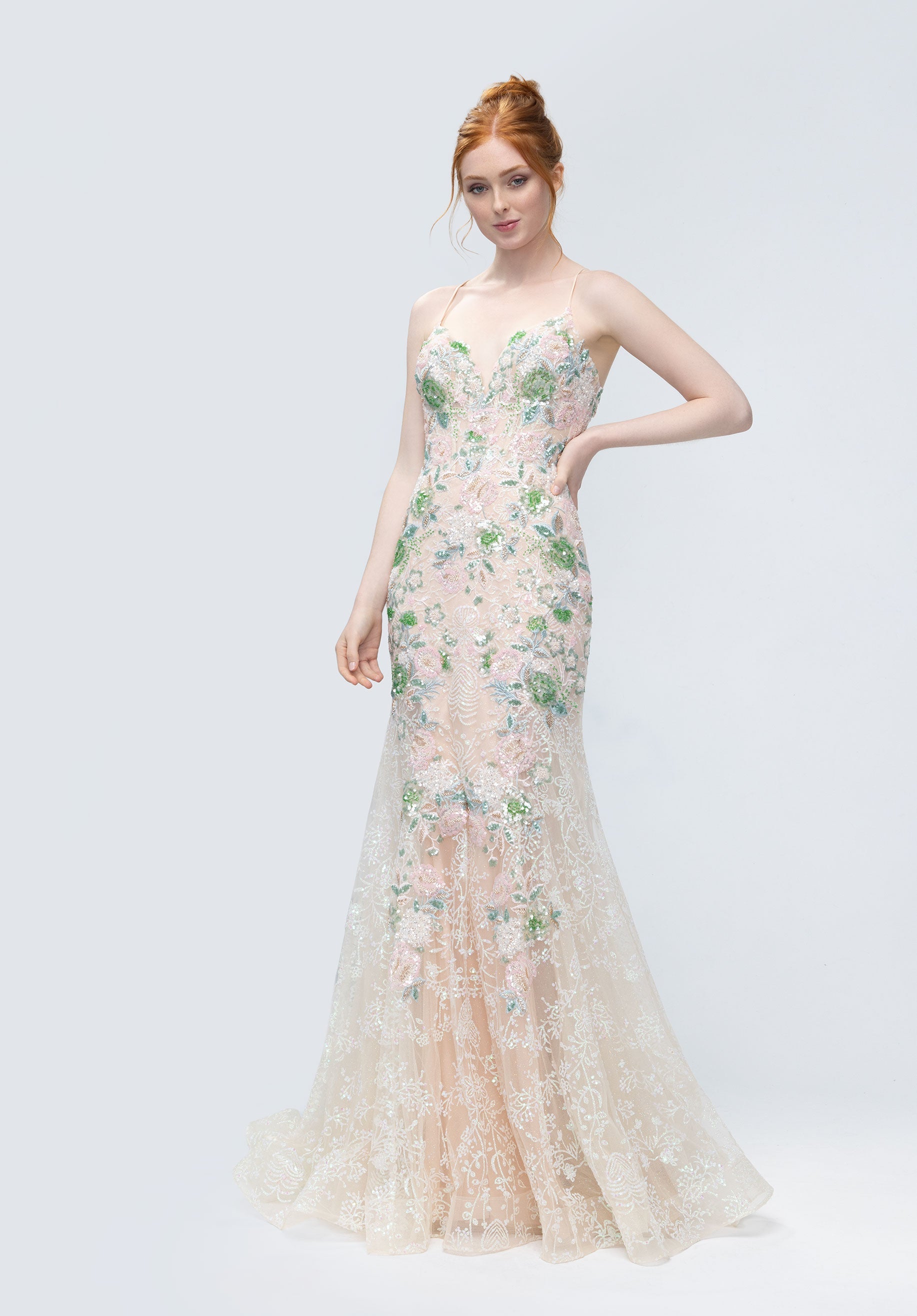 Cat Eye Glitter Lace Tulle Mermaid Party Dress