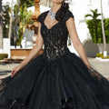Flounced Sparkle Tulle Quinceañera Dress Morilee