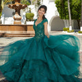 Flounced Sparkle Tulle Quinceañera Dress Morilee