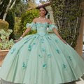 Chantilly Lace Quinceañera Dress with Floral Appliqués Morilee