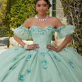 Chantilly Lace Quinceañera Dress with Floral Appliqués Morilee