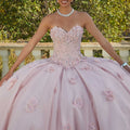Chantilly Lace Quinceañera Dress with Floral Appliqués Morilee