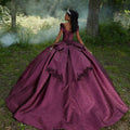 Pleated Shimmer Quinceañera Dress with Three-Dimensional Flowers Morilee