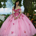 Crystal Beaded Floral Lace Quinceañera Dress Morilee