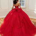 Sparkle Tulle Quinceañera Dress with Sheer Bodice and Three-Dimensional Florals Morilee
