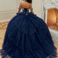 Crystal and Diamanté Beaded Sparkle Tulle Quinceañera Dress Morilee