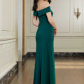 Jersey Evening Dress with Off The Shoulder Neckline Morilee