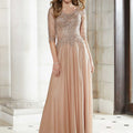 Metallic Mesh Evening Dress with Beading Morilee