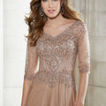 Metallic Mesh Evening Dress with Beading Morilee