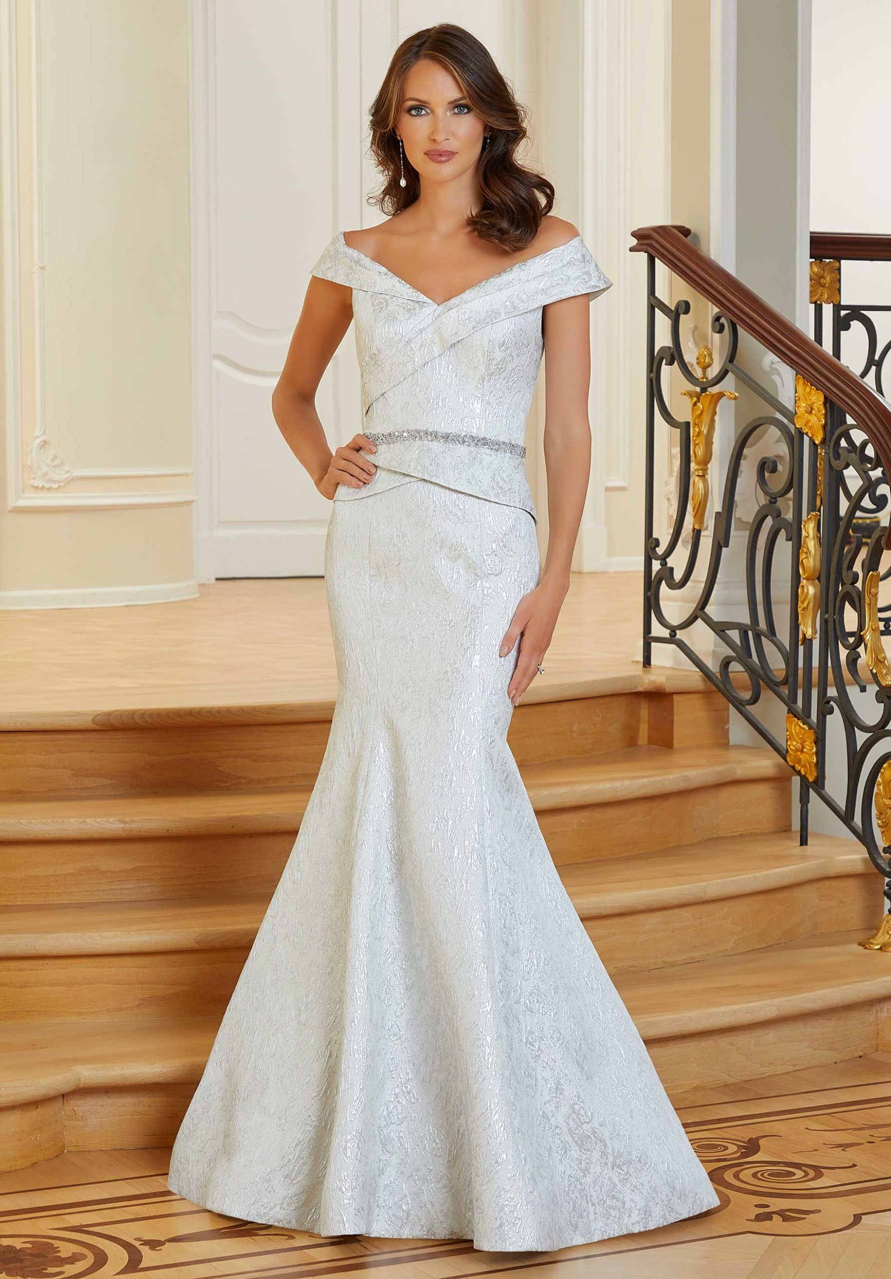 Mermaid Brocade Evening Gown Morilee