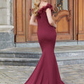 Fit and Flare Evening Gown with Organza Flowers Morilee