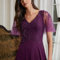 Chiffon Evening Gown with Beaded Embroidery Morilee