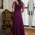 Chiffon Evening Gown with Beaded Embroidery Morilee