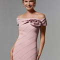 Crepe Mermaid Evening Gown with Linear Beading Morilee