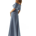 Slim A-line Evening Gown with Twist Knot Neckline Morilee