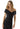 Draped Metallic Knit Evening Gown with Surplice Bodice Morilee