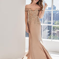 Sequin and Beaded Larissa Satin Evening Gown Morilee