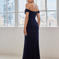 Sweetheart Draped Stretch Mesh Evening Gown Morilee