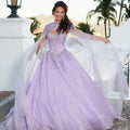 Glitter Tulle Cape with Sparkle Embroidery Madeline Gardner