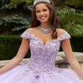 Three-Dimensional Floral Quinceañera Dress with Flounced Overskirt