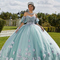 Three-Dimensional Floral Quinceañera Dress with Corset Bodice Morilee