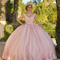 Floral Lace Quinceañera Dress with Crystal Beading Morilee