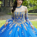 Crystal Beaded Three-Dimensional Embroidered Sparkle Tulle Quinceañera Dress Morilee