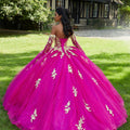 Crystal Beaded Three-Dimensional Embroidered Sparkle Tulle Quinceañera Dress Morilee