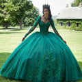 Floral Embroidered Corset Bodice Quinceañera Dress Morilee