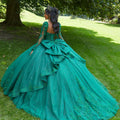 Floral Embroidered Corset Bodice Quinceañera Dress Morilee