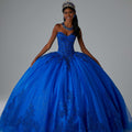 Crystal Beaded Lace on Sparkle Tulle Quinceañera Dress Morilee