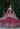 Patterned Glitter Quinceanera Dress with Flounced Skirt Overlay Morilee