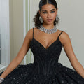 Crystal and Diamanté Beaded Quinceañera Dress with Alençon Lace Appliqués Morilee