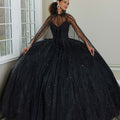 Crystal and Diamanté Beaded Quinceañera Dress with Alençon Lace Appliqués Morilee