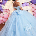 Asymmetrically Tiered Quinceañera Dress with Three Dimensional Florals Morilee