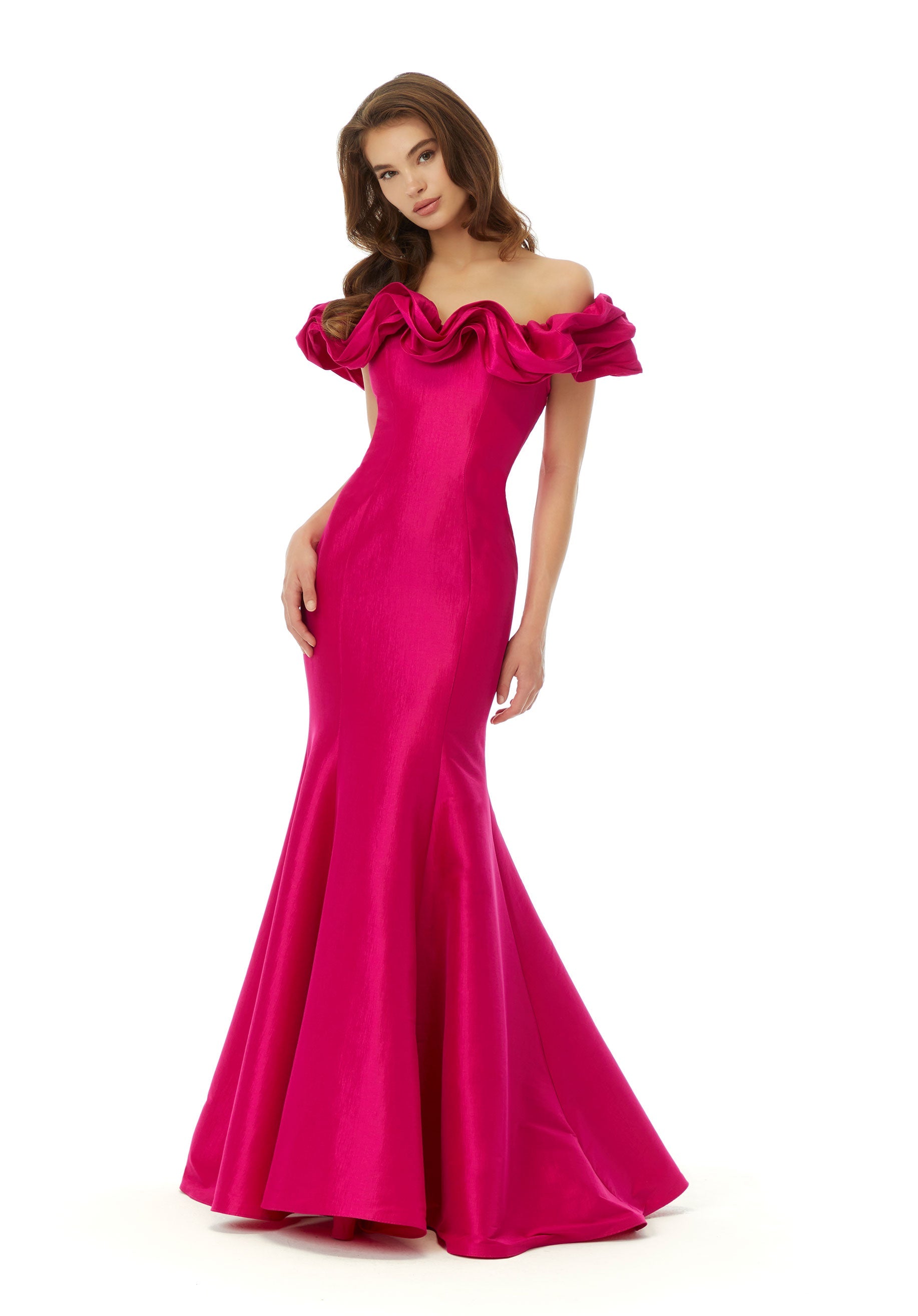 Stretch Taffeta Fit to Flare Gown Morilee