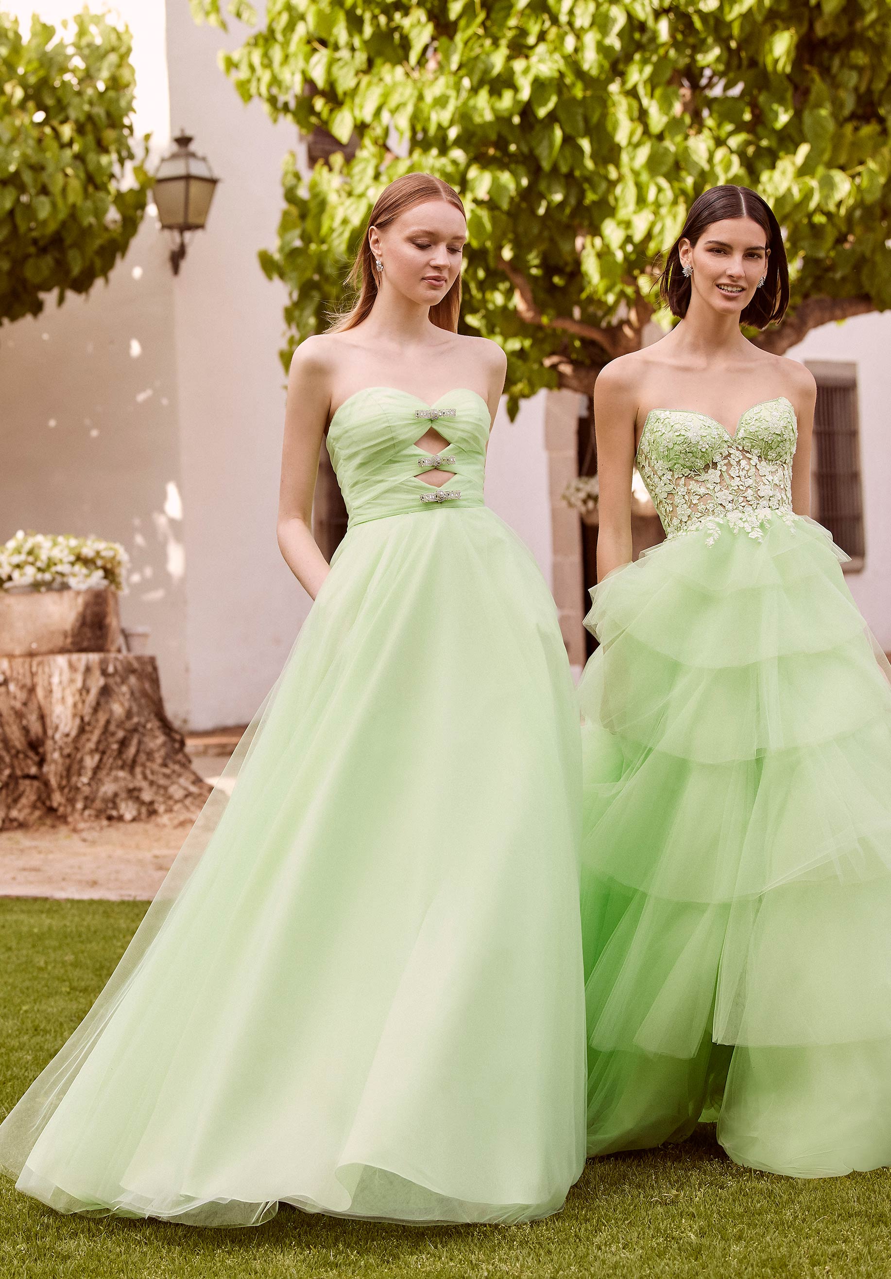 Tulle A-Line Keyhole Cut Out Bodice Morilee