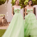 Tulle A-Line Keyhole Cut Out Bodice Morilee