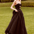 Ruffle Ball Gown with Draped Keyhole Bodice Morilee