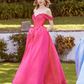 Larissa Satin Ball Gown with Sequined Floral Appliqués Morilee