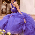 Tiered Tulle Ball Gown with Draped Keyhole Bodice Morilee