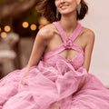Tiered Tulle Ball Gown with Draped Keyhole Bodice Morilee