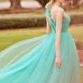One Shoulder Tulle A-Line with Three Dimensional Flowers Morilee