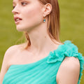 One Shoulder Tulle A-Line with Three Dimensional Flowers Morilee